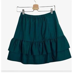 J.Crew‎ Wool Blend Tiered Ruffle Mini Skirt Size 0
